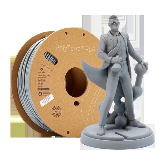 Filament PolyTerra PLA Gris Fossile by Polymaker