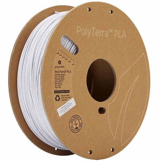 PolyTerra PLA Mármol Blanco by Polymaker